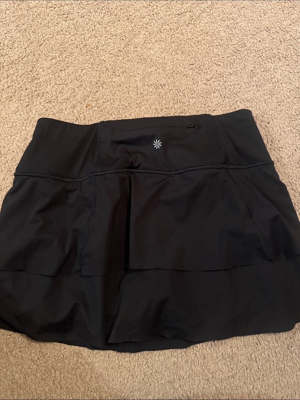 Athleta Black Athletic Skort with Subtle Ruching - Picture 7 of 7